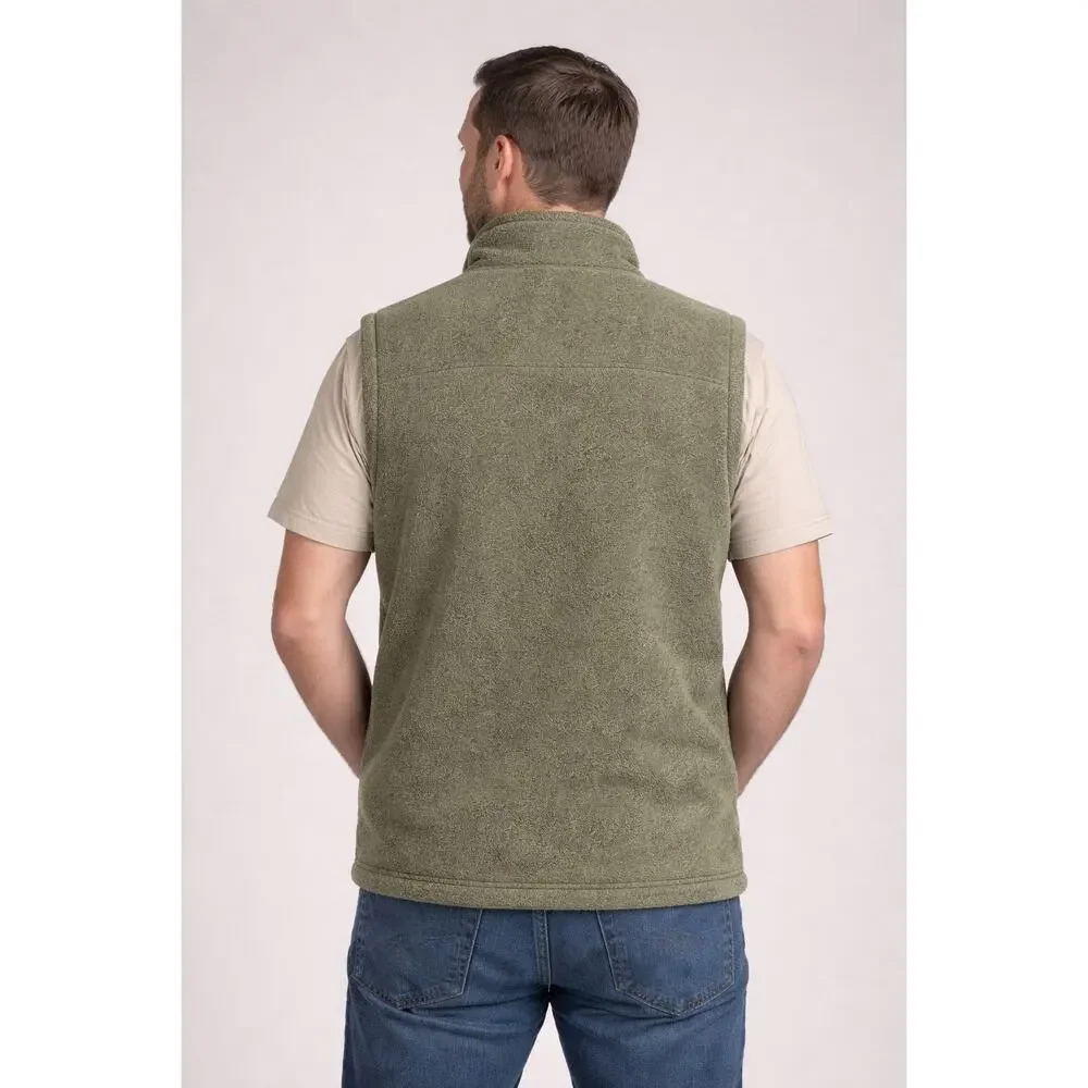 The North Face Men’s XL Green Fleece Vest Full Zip Outdoor Hiking Pockets - Picture 3 of 8